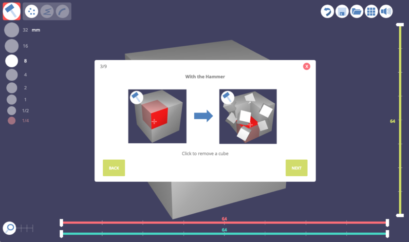 3D Design software 3D slash tutorial screenshot