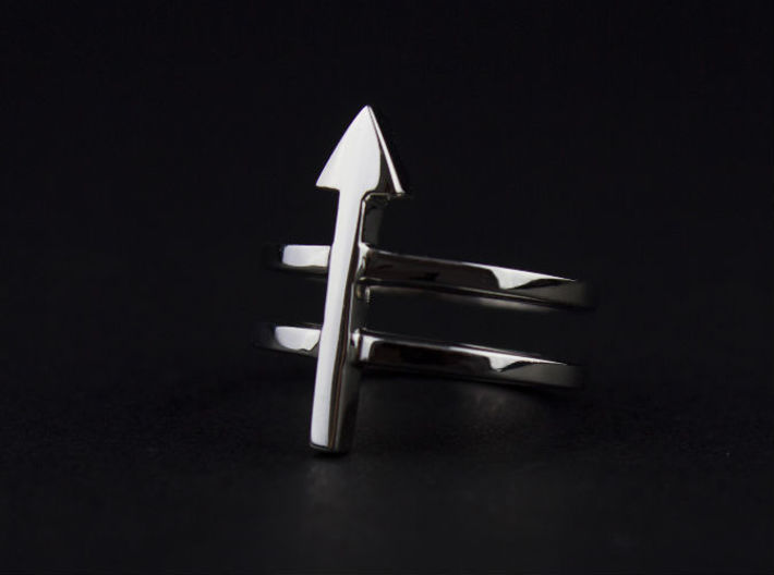 arrow 3d printed ring hipster minimalist jewelry